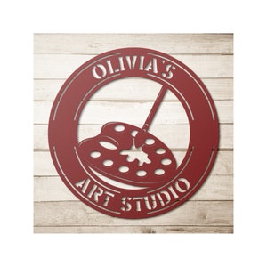 Personalized Art Studio Sign, Custom Metal Wall Art, Art Class Decor For Her, Arts And Crafts Signs, Craft Room Sign, Painting Sign
