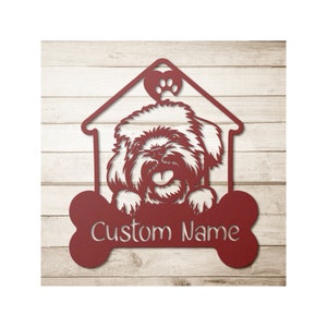 Custom Bichon Frise Sign, Bichon Frise Metal Cutout, Personalized Bichon Frise Gift, Dog Name Sign, Bichon Gifts, Bichon Frise Wall Art