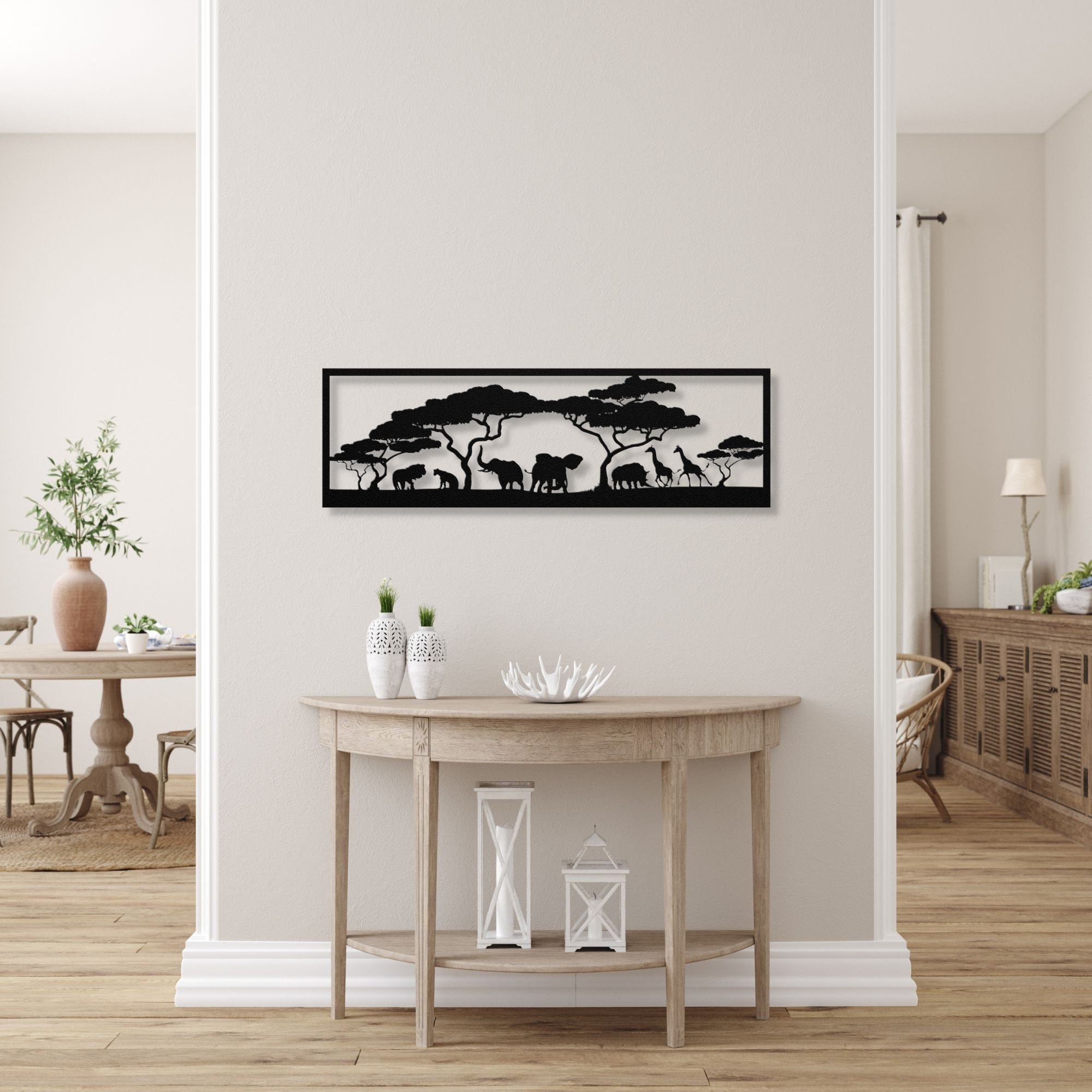 Metal Safari Wall Decor Safari Wall Art Safari Door Hanger Etsy