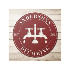 Metal Plumber Sign - Personalized Plumber - Custom Plumber Sign - Gifts for Him - Gifts for Dad - Plumber Retirement Gifts - Plumber Gift
