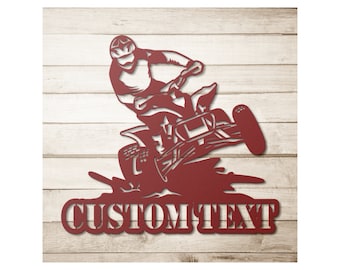 Custom ATV Metal Wall Art: Personalized Quad Name Sign