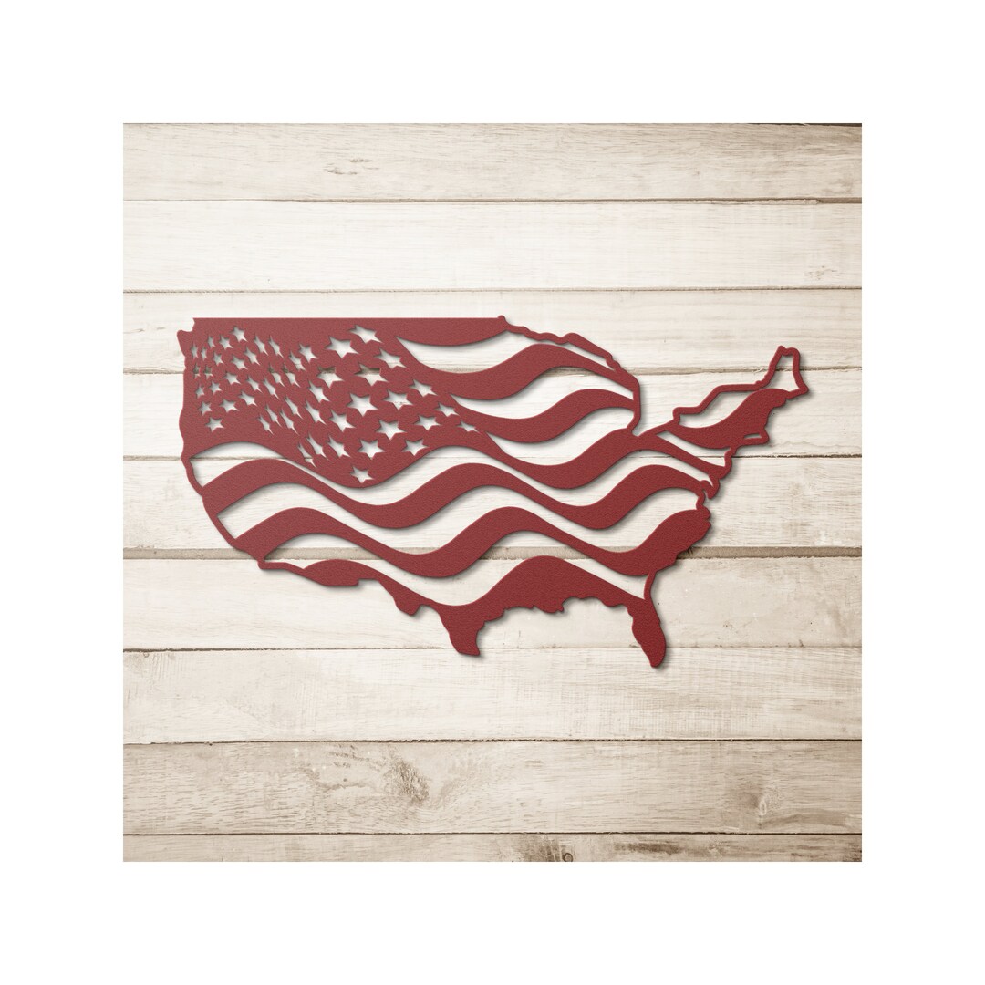 Metal American Flag Wall Art: Patriotic US Decor - Etsy