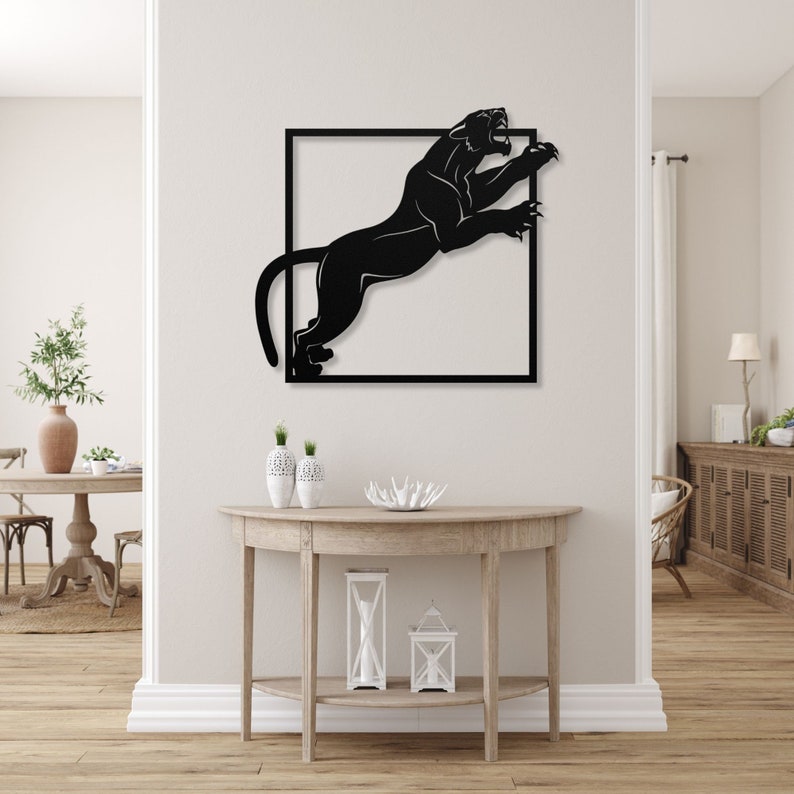 Panther Metal Wall Art Home Decor Housewarming Gift Living - Etsy