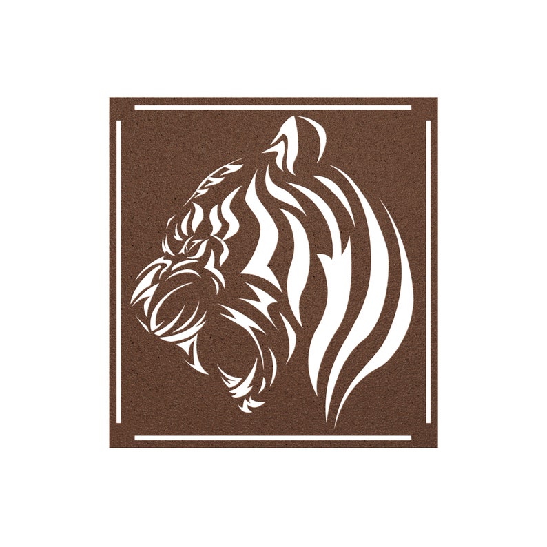 Metal Tiger Wall Art Tiger Metal Sign Tiger Home Decor Etsy