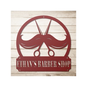 Custom Metal Barber Shop Sign: Personalized Hair Salon Decor