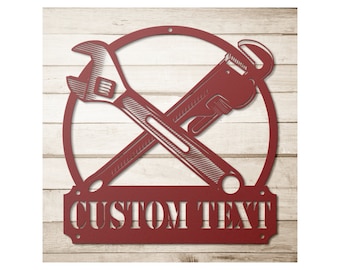 Custom Metal Plumbing Signs - Personalized Plumber Gifts For Men, Gift Ideas
