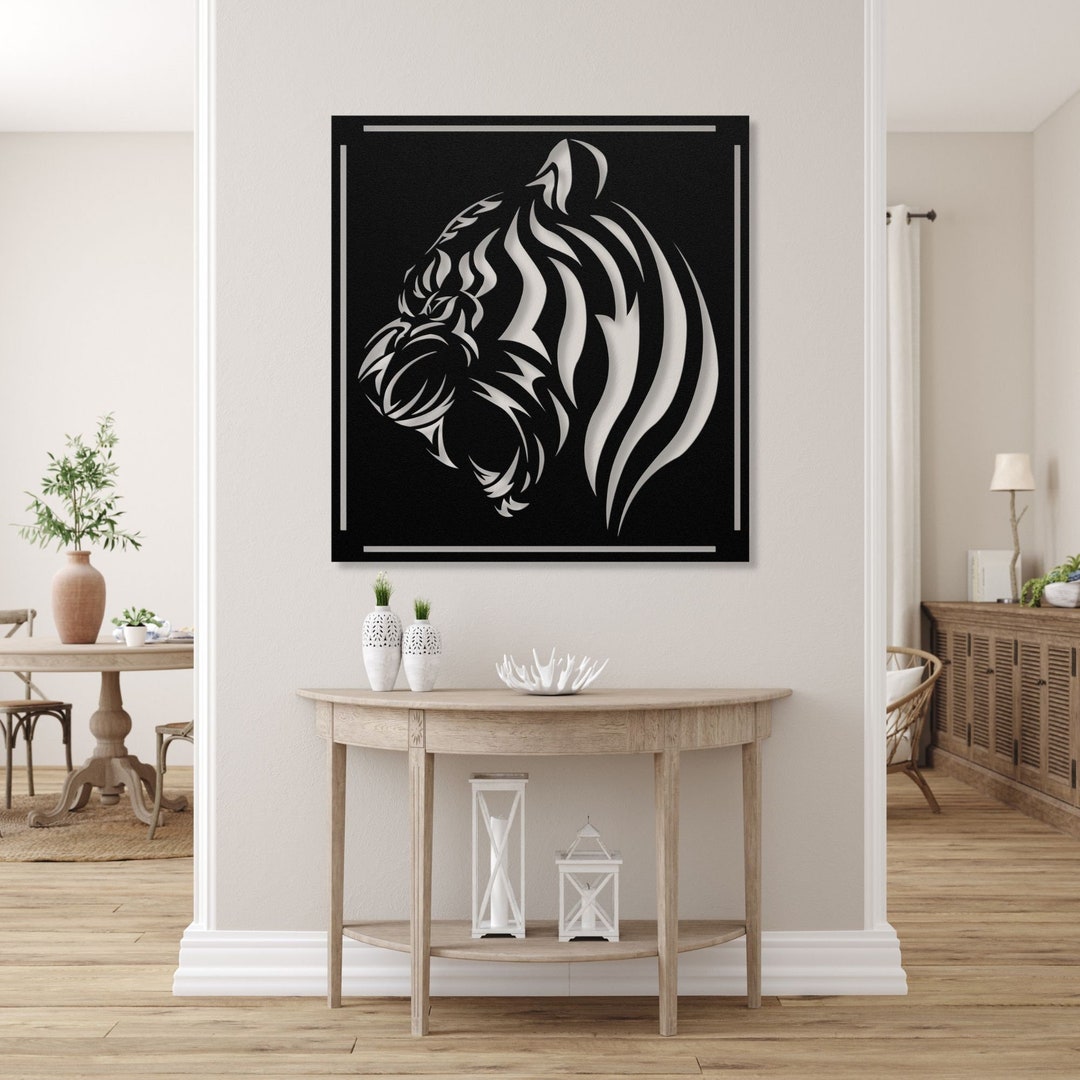 Metal Tiger Wall Art, Tiger Metal Sign, Tiger Home Decor, Tiger Lover