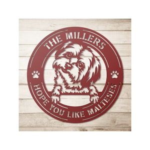 Custom Maltese Metal Art - Maltese Gifts For Women, Gifts For Men - Funny Dog Sign
