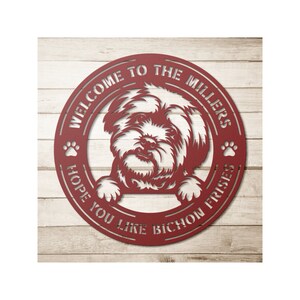 Custom Bichon Frise Metal Sign - Bichon Frise Gifts  - Bichon Frise Art