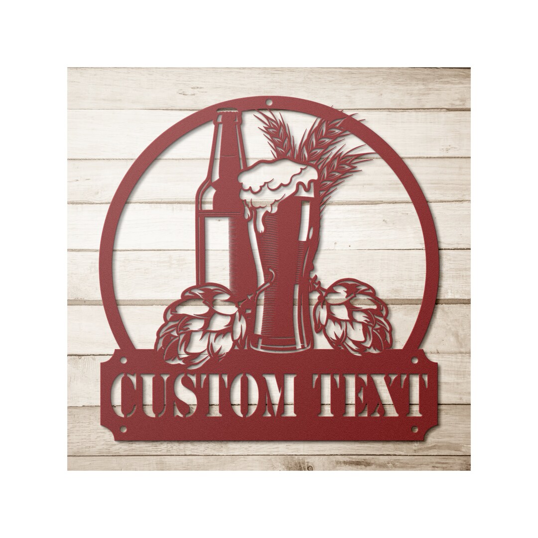 Custom Beer Bar Sign - Personalized Beer Gifts for Men and Women ...