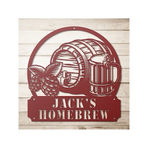 Custom Brewery Sign - Home Brew Gifts - Beer Bar Sign - Brewing Company Signs