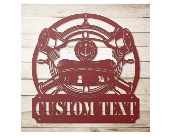 Custom Metal Sailor Signs - Personalized Sailing Wall Art