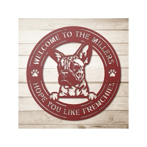 Custom French Bulldog Metal Wall Art - French Bulldog Gifts For Women, Gifts For Men - Personalized Dog Sign