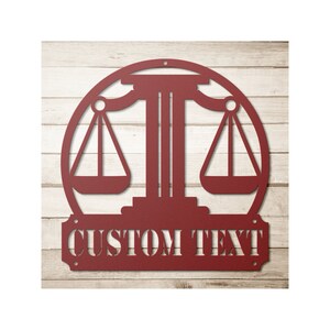 Custom Metal Law Firm Sign - Personalized Attorney Office Decor