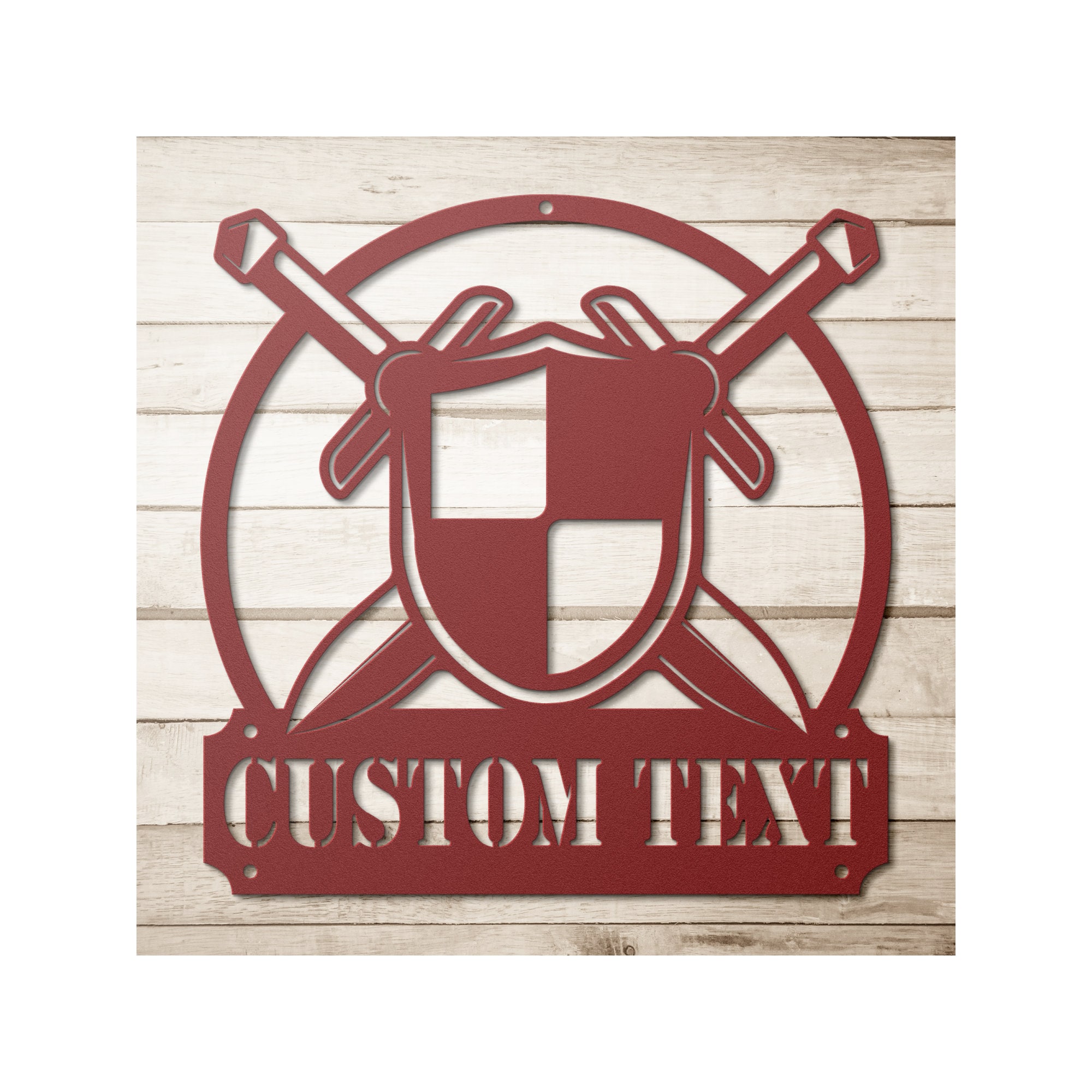 Custom Metal Shield Sign - Personalized Medieval Knight Shield and ...