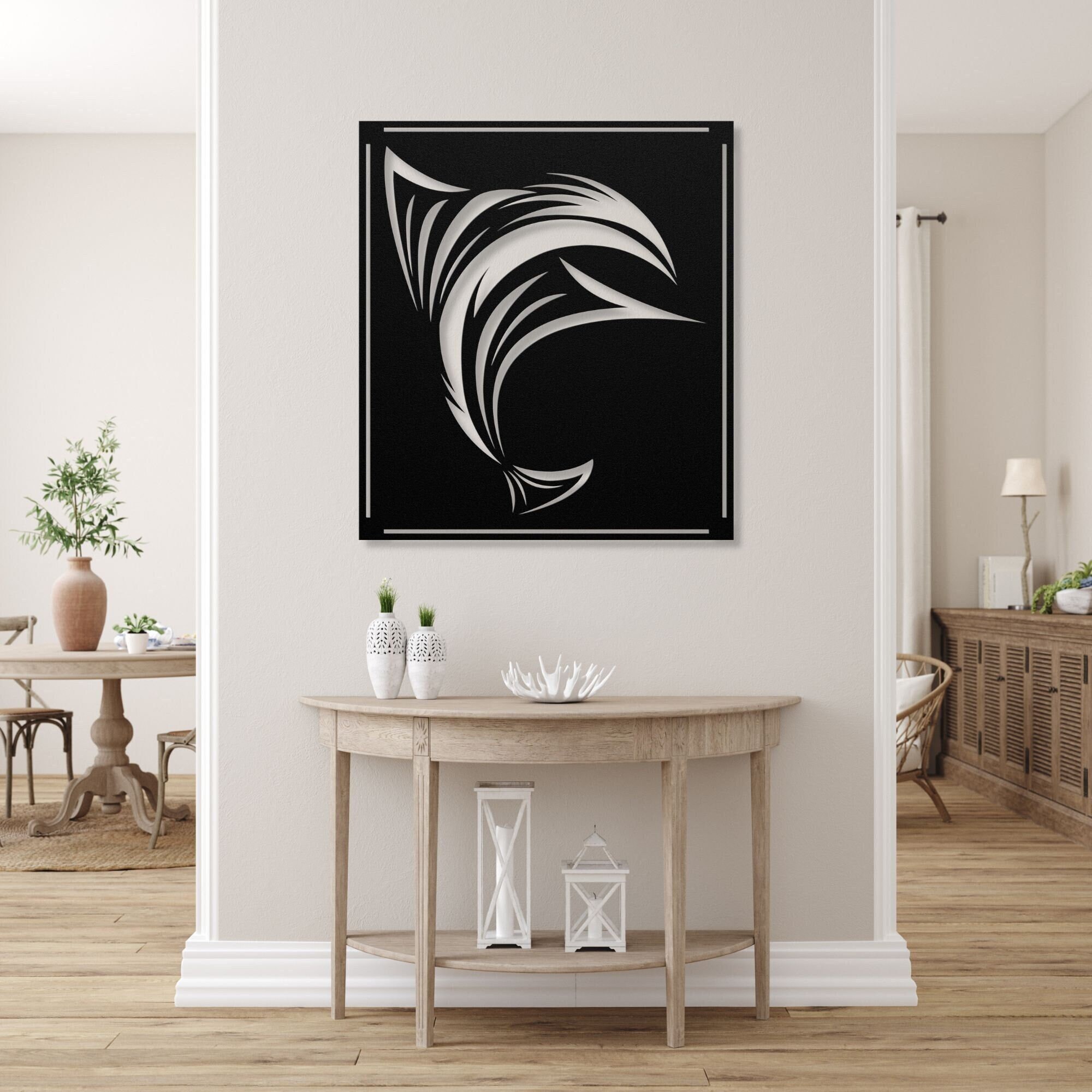 Dolphin Metal Wall Art Dolphin Sign Dolphin Home Decor Etsy