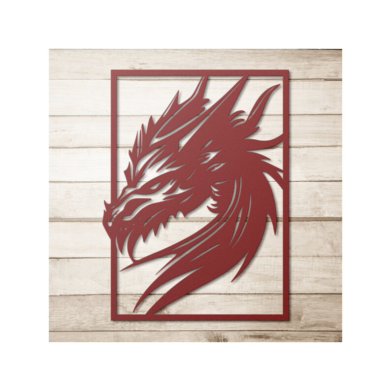 Dragon Metal Wall Art Dragon Sign Dragon Home Decor Dragon Etsy
