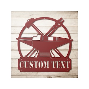 Personalized Blacksmith Metal Wall Art - Custom Home Forge Decor