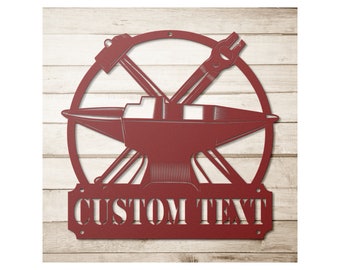 Personalized Blacksmith Metal Wall Art - Custom Home Forge Decor
