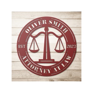 Custom Law Firm Metal Sign, Lawyer Gift for Man And Woman, Gifts for Lawyers, Lawyer Art, Lawyer Office, Lawyer Wall Art