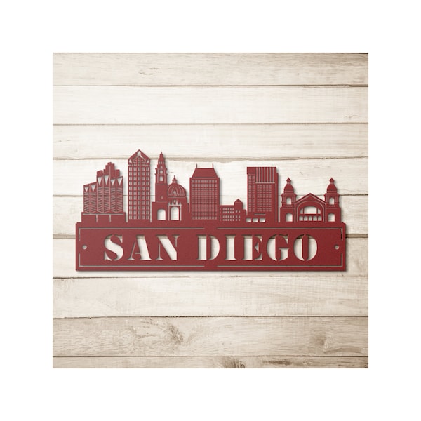 San Diego Skyline Etsy