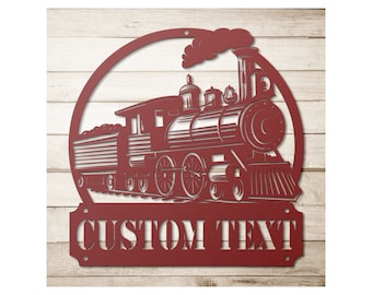 Custom Train Metal Sign - Personalized Train Room Decor Gifts For Boys And Girls
