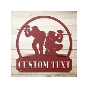 Custom Metal Paintball Sign - Personalized Paintball Wall Art Decor
