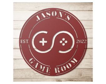 Custom Metal Gaming Sign: Personalized Video Game Room Decor