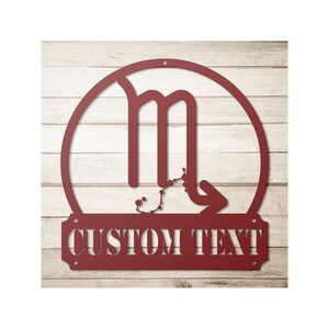 Custom Metal Scorpio Zodiac Sign - Personalized Horoscope Wall Art Decor