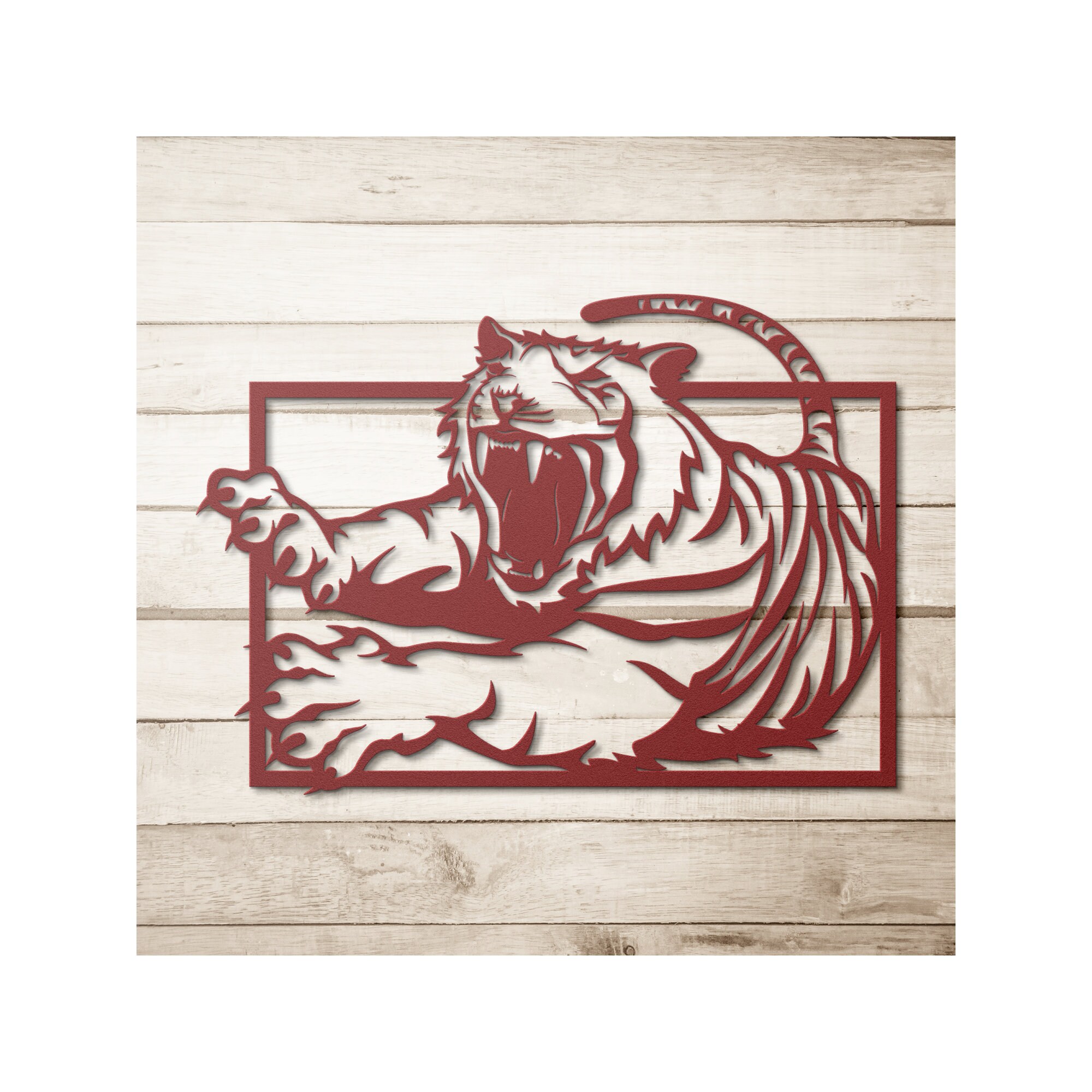 Tiger Metal Wall Art Tiger Wall Decor Tiger Door Hanger Etsy