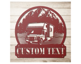 Custom Metal Camper Sign - Personalized RV Gifts For Men And Women