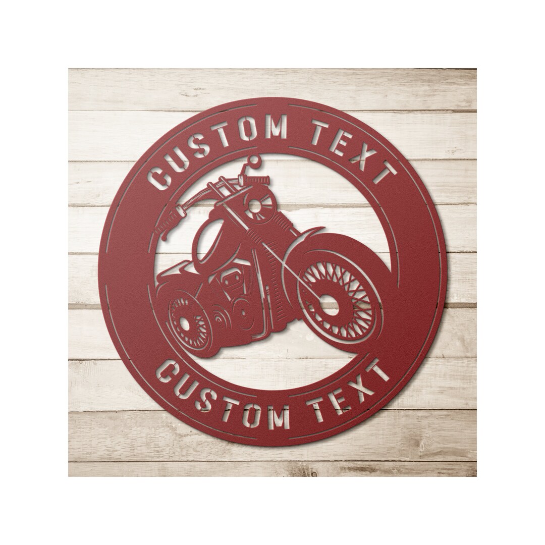 Motorcycle Sign, Custom Motorcycle Gifts, Name Sign, Custom Metal Wall ...