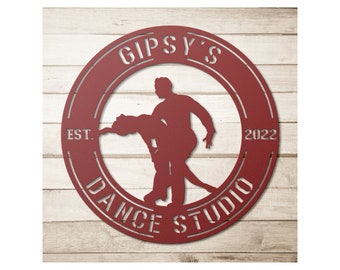 Personalized Dance Studio Metal Wall Art: Custom Dancer Sign