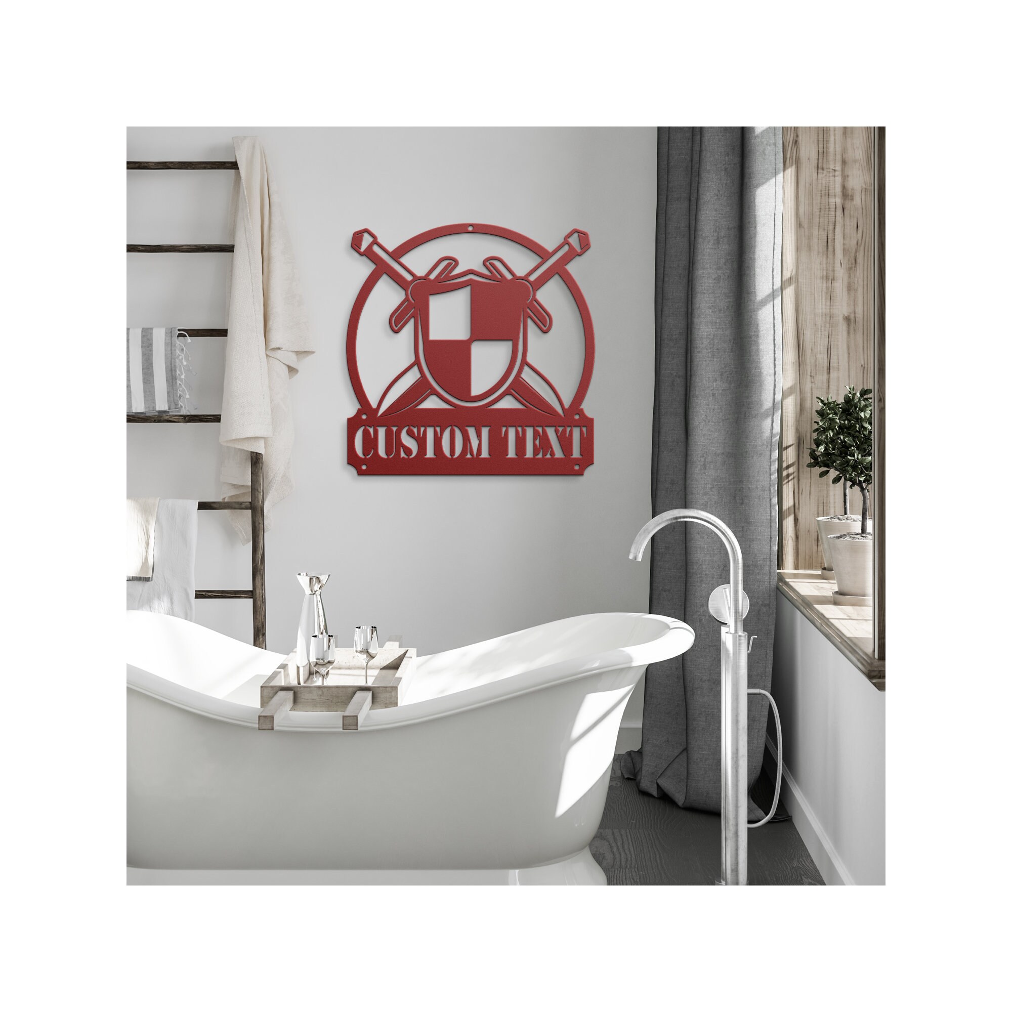 Custom Metal Shield Sign - Personalized Medieval Knight Shield and ...