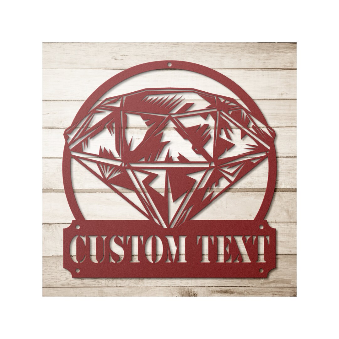 Custom Metal Diamond Sign - Personalized Diamond Wall Art Decor - Etsy