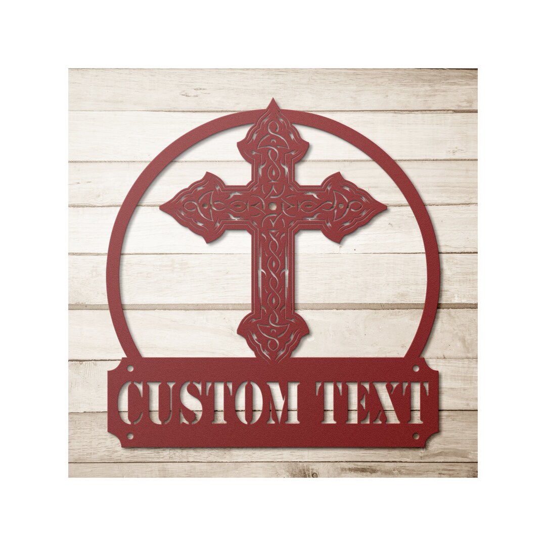 Custom Metal Cross Wall Art: Personalized Christian Sign - Etsy