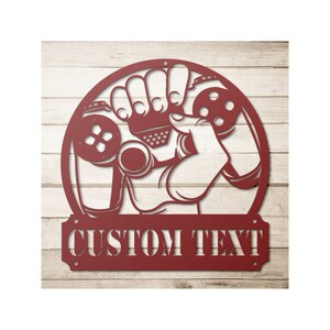 Custom Metal Game Zone Sign - Personalized Game Room Decor For Boys, Decor For Men