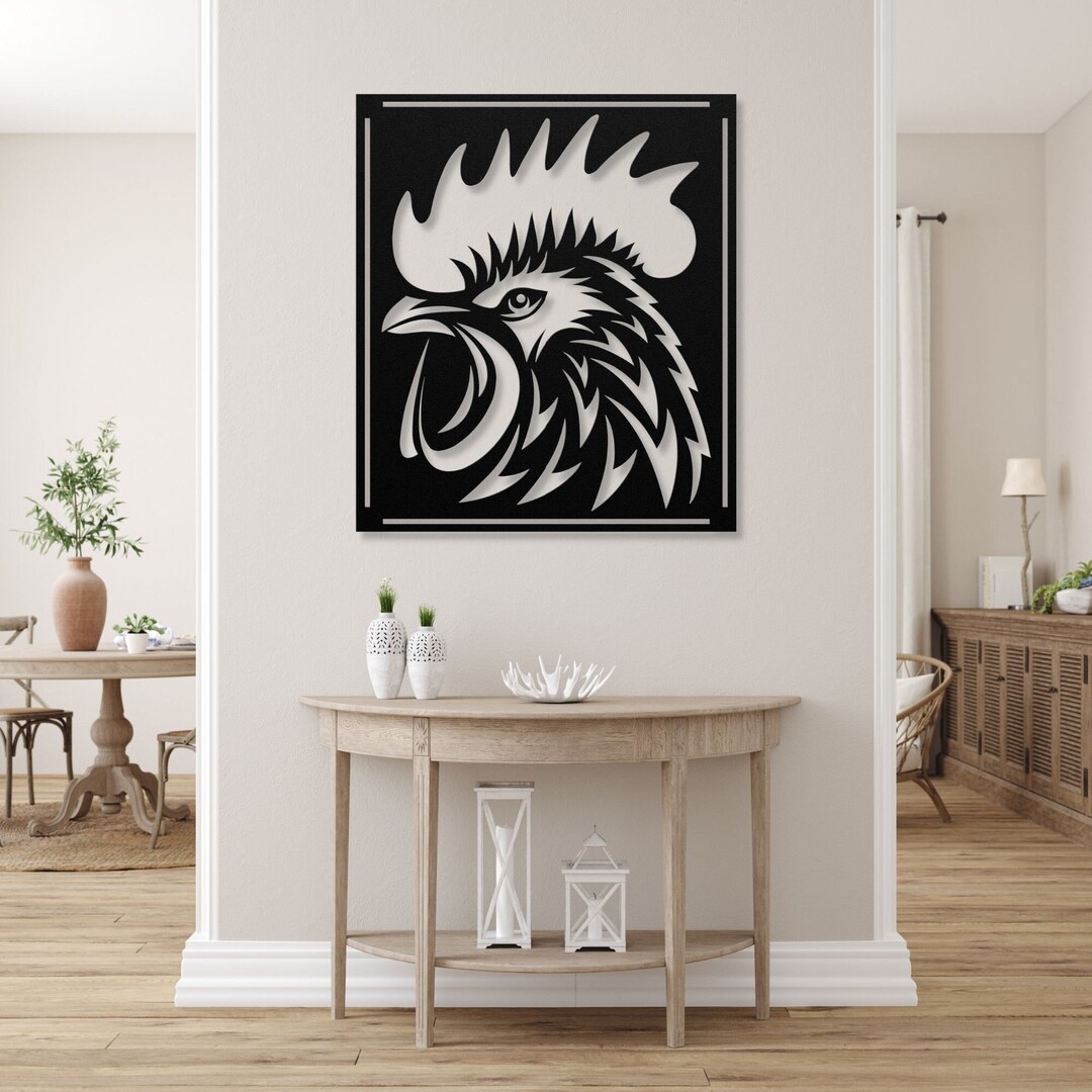 Rooster Metal Wall Art, Rooster Metal Sign, Rooster Home Decor, Rooster