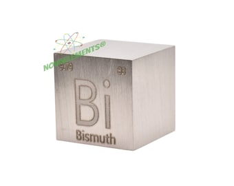 Bismuth cube 1 inch (25.4 mm), Periodic Table of the Elements, Bismuth metal cube 25.4 mm per side 99.99% pure