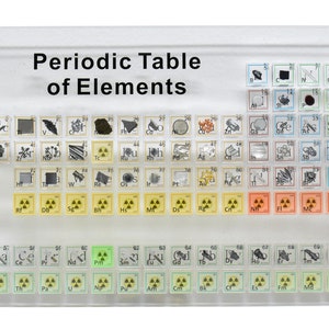 periodic table of elements acrylic cubes for collection