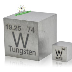 Tungsteno cubo 1inch (25.4mm), Tavola Periodica degli Elementi, Tungsteno cubo metallico 25.4mm per lato 99.99% puro
