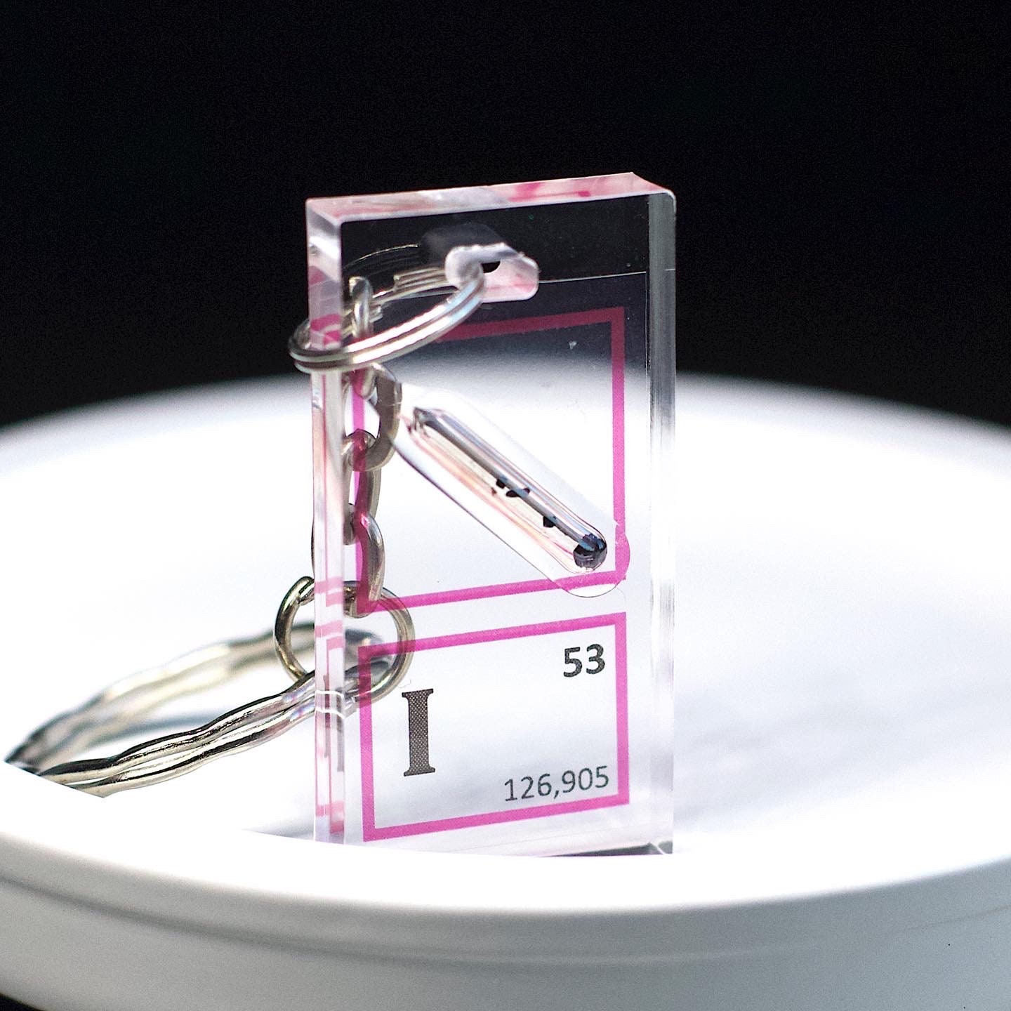 Iodine Crystals Sample for Collection, Iodine Keychain, Periodic Table ...