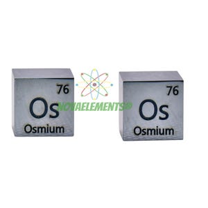 Osmium cube density 10x10x10mm, Osmium metal, Osmium metal cube 10mm 99.95% pure with certificate of analysis