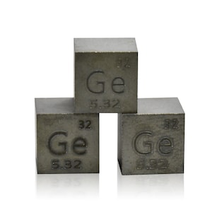 Germanium cube density 10x10x10mm, Periodic Table of Elements, Germanium metal cube 99.999% pure