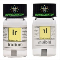 Ruthenium Osmium and Iridium Crystals 99.99% Pure. in a Labeled Magnify ...