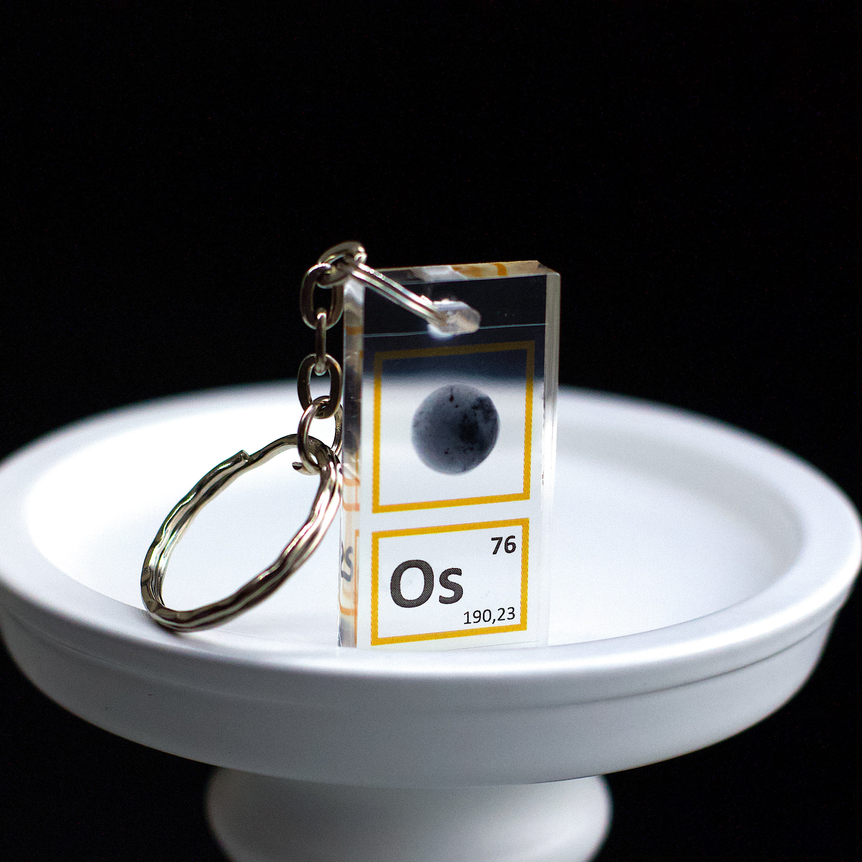 オスミウム金属板の10×10×1 mm-高純度元素採取サンプル、科学実験材料