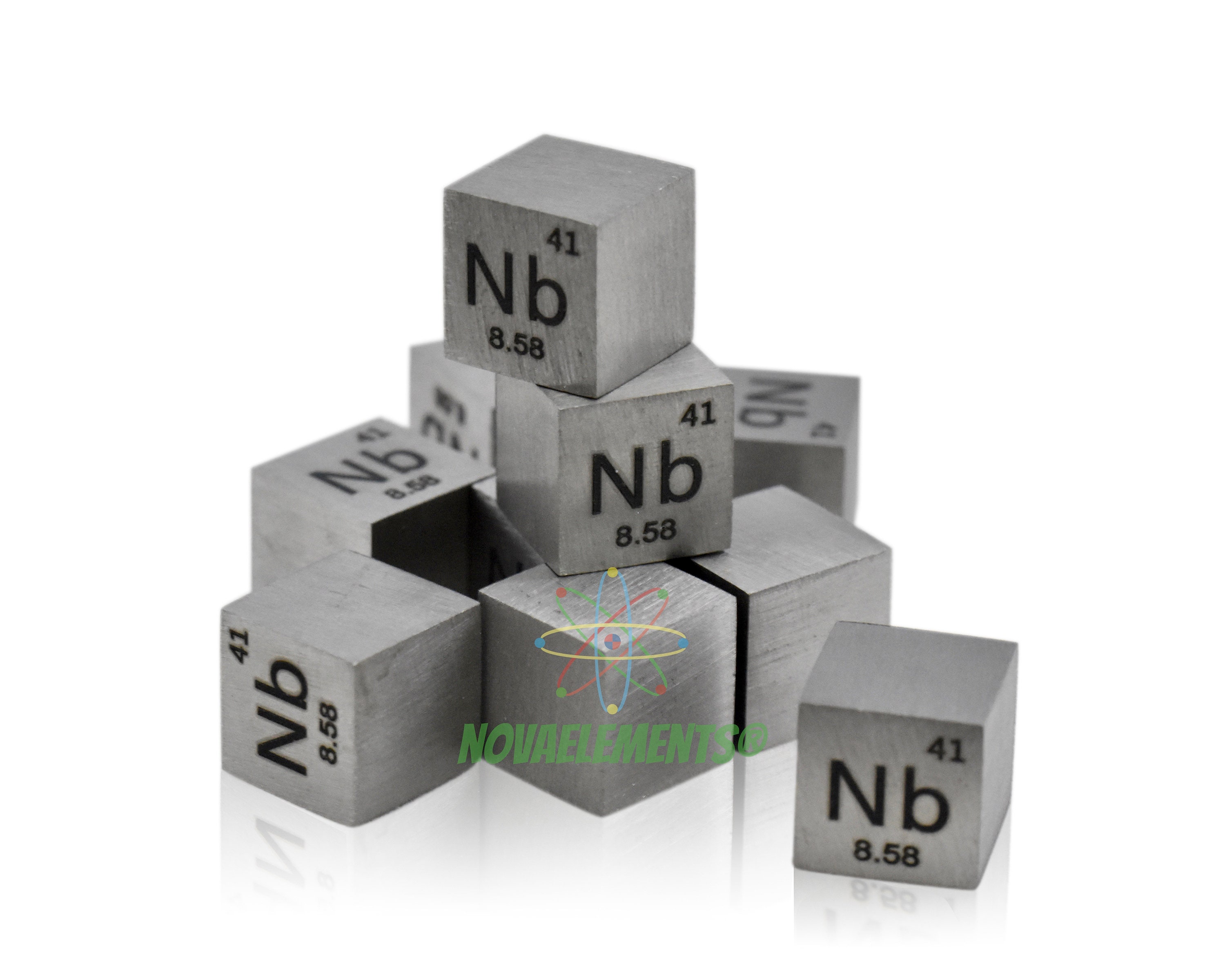 Niobium Cube Density 10x10x10mm, Periodic Table of the Elements