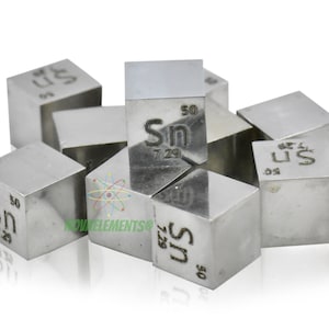 錫立方体密度 10x10x10mm、元素周期表、錫金属立方体 10 mm 99.99%
