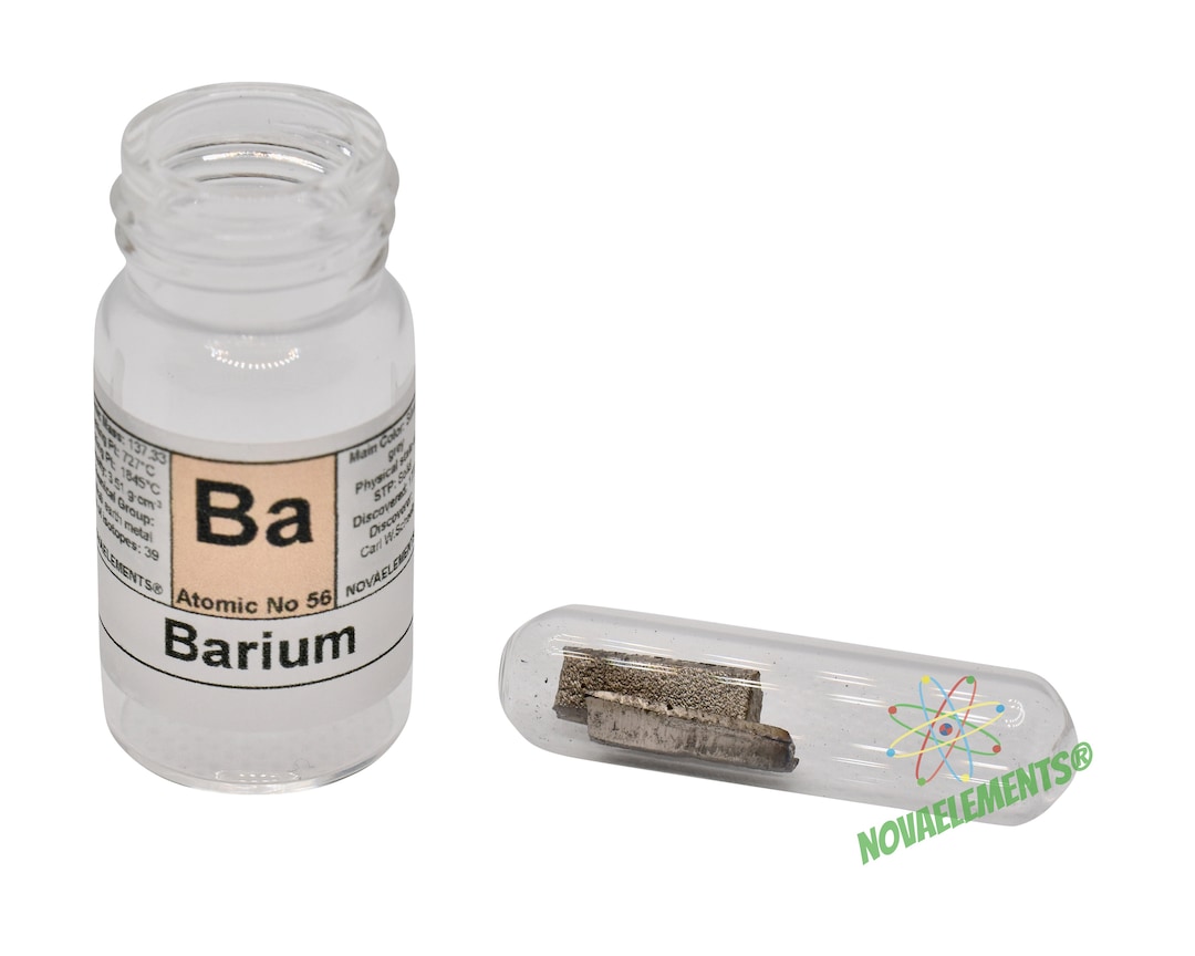 Produktbild von Bario Metall Element 56 – 99,9% Rein, 1g In Glasflasche – Barium Für Sammlungen & Experimente