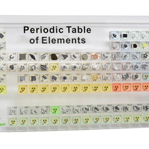 real periodic table of elements set for display and collection